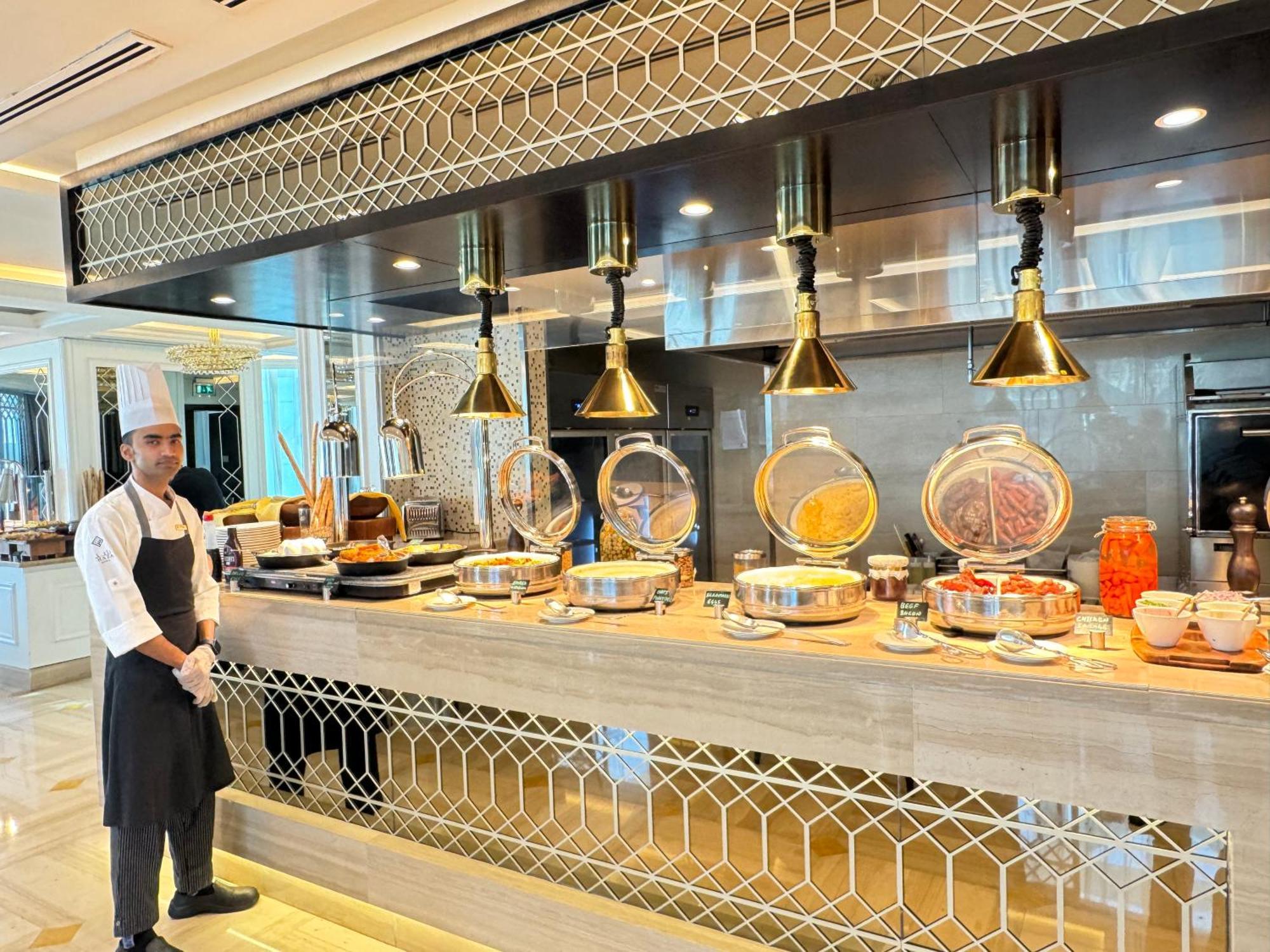 Shaza Doha Hotel Bagian luar foto A buffet at the Taj Mahal Palace, Mumbai, India